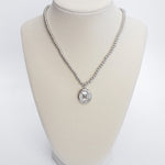 Bubble Crystal Pendant Necklace Gold Silver Black Clear