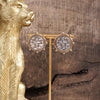 Divine Duo – Two-Tone Cross Coin Stud Earrings