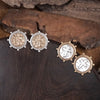 Divine Duo – Two-Tone Cross Coin Stud Earrings