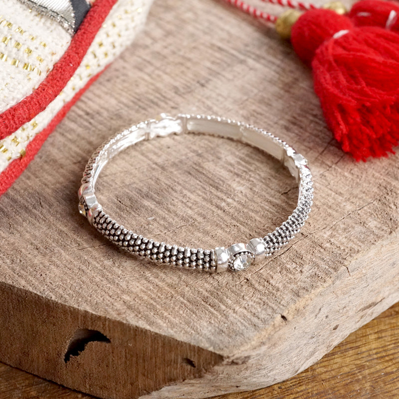 Timeless Layering Textured Bangles Bracelets Silver tone 8 styles