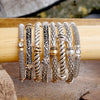 Timeless Layering Textured Bangles Bracelets Silver tone 8 styles