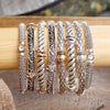 Timeless Layering Textured Bangles Bracelets Silver tone 8 styles