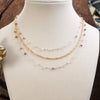 Layered Whispers – Multi-Strand Dainty Beaded and Chain Necklace