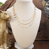 Layered Whispers – Multi-Strand Dainty Beaded and Chain Necklace