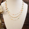 Layered Whispers – Multi-Strand Dainty Beaded and Chain Necklace