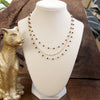 Layered Whispers – Multi-Strand Dainty Beaded and Chain Necklace