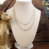 Twice the Sparkle – Double Layer Baguette Crystal Necklace in Gold Tone
