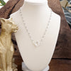 Lucky Light – Clover Pendant Necklace with Pearls and Beaded Chain