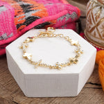 Gracefully Linked – Sideways Cross Charm Bracelet in Gold or Silver