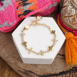 Gracefully Linked – Sideways Cross Charm Bracelet in Gold or Silver