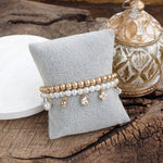 Charmed Light – Mixed Charm &amp; Beaded Stretchy Bracelet Set