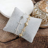 Gracefully Linked – Sideways Cross Charm Bracelet in Gold or Silver