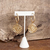 Hoop Coin Worn Gold Earrings