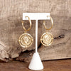 Hoop Coin Worn Gold Earrings