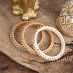 Sun Dancer – Raffia-Wrapped Bangle with Crystal Channel Accent