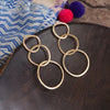 Golden Boho Hoop Statement Earrings