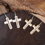 Minimalist Cross Dangle Earrings – Gold or Silver Tone