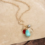 Desert Bloom – Long Cluster Charm Necklace