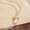 Desert Bloom – Long Cluster Charm Necklace