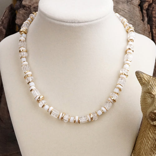 Pastel Drift – Mixed Bead Necklace in Soft Hues