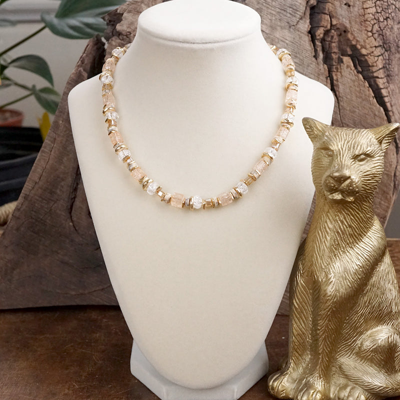 Pastel Drift – Mixed Bead Necklace in Soft Hues