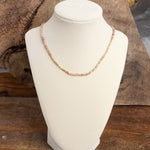 Dainty Classic Beaded Necklace – Matte Gold and Semi-Precious Stones