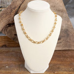 Fancy Chunky Chain Necklace – Gold Tone