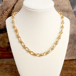 Fancy Chunky Chain Necklace – Gold Tone