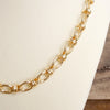 Fancy Chunky Chain Necklace – Gold Tone