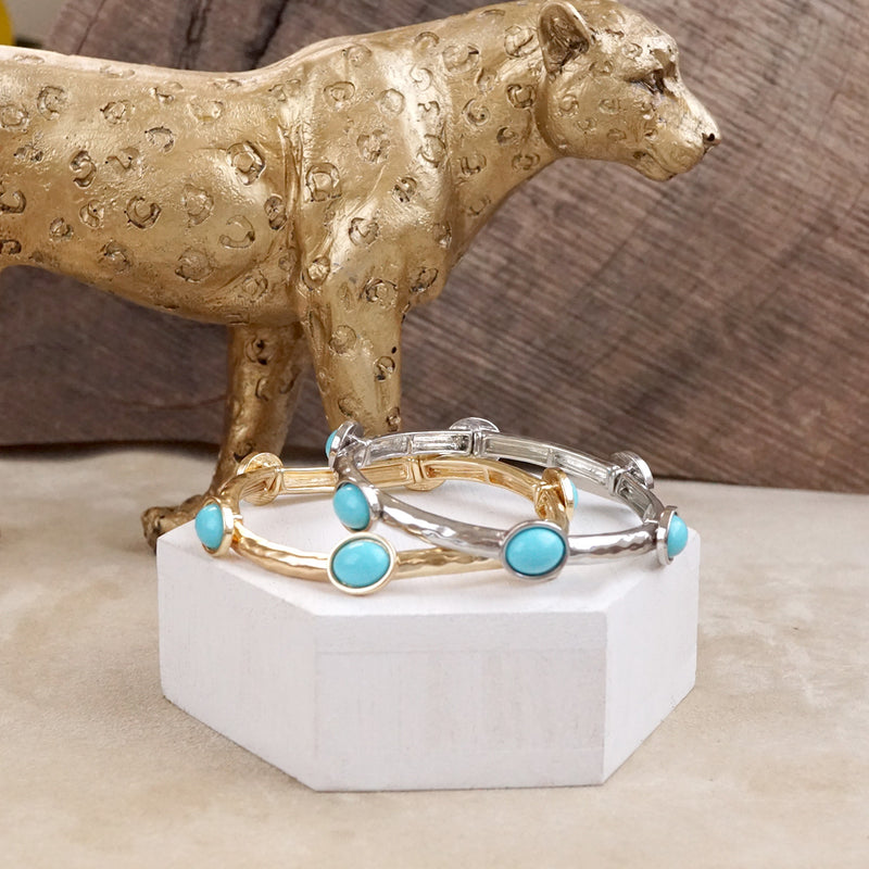 Desert Orbit – Turquoise Station Stretch Bangle