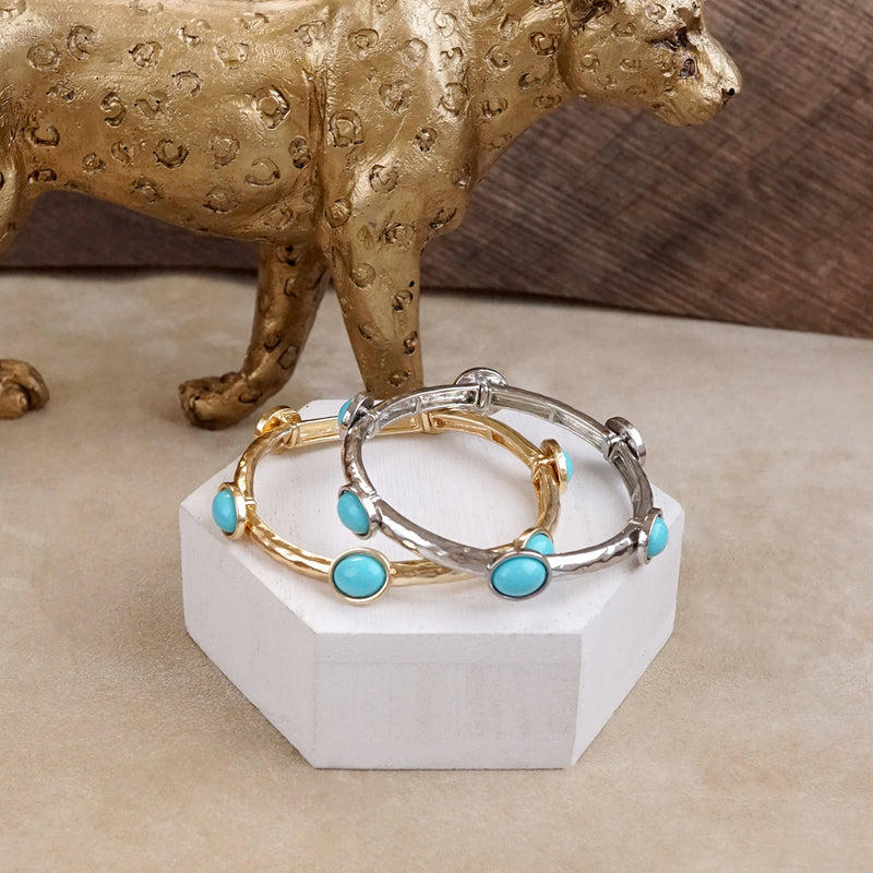Desert Orbit – Turquoise Station Stretch Bangle