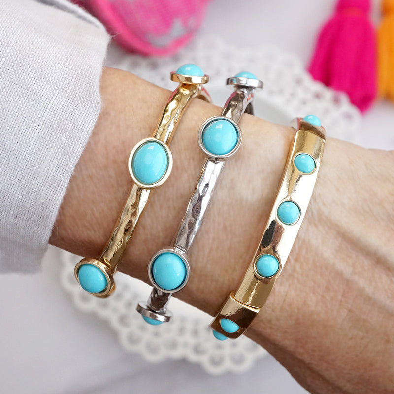 Desert Orbit – Turquoise Station Stretch Bangle