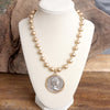 Coin Chunky Ball Chain Statement Necklace – Gold and Silver Tone