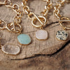 Toggle Chunky Chain Bracelet with Stone Charm