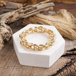 Bold Links – Chunky Chain Stretchy Bracelet - in Gold or Silver