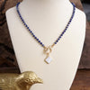 Moonlit Clover – Beaded Necklace with Mother of Pearl Pendant