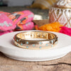 Gold-Tone Eternity Stretch Bangle – Pearls, Turquoise, or Crystals