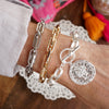 Chain Reaction – Chunky Stretchy Paperclip Bracelet in Silver or Gold Tone