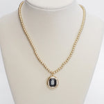 Bubble Crystal Pendant Necklace Gold Silver Black Clear