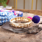 Gold-Tone Eternity Stretch Bangle – Pearls, Turquoise, or Crystals