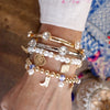 Charmed Harmony – Chinoiserie &amp; Gold Multi-Charm Stretch Bracelet