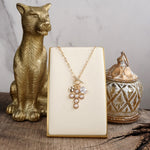Grace Notes – Dainty Charm Cluster Necklace on Paperclip Chain