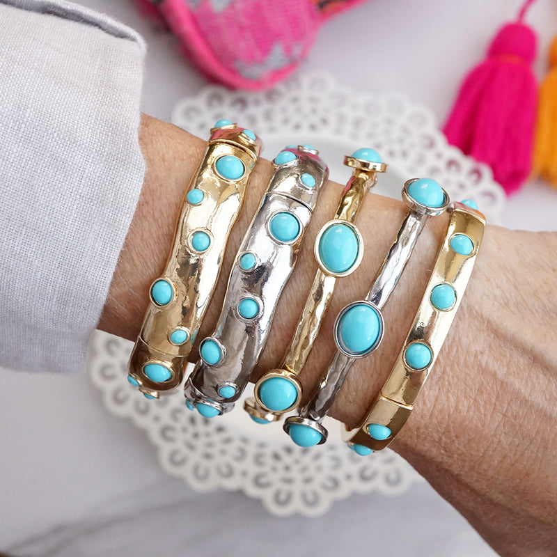 Desert Orbit – Turquoise Station Stretch Bangle