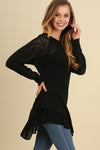 Tiered Light Sweater in Black
