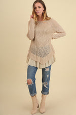 Tiered Light Sweater in Oatmeal