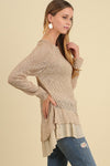 Tiered Light Sweater in Oatmeal