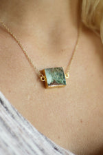 Square Necklace - Semi Precious Stone