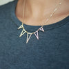 Pave Triangle Spikes Dainty Necklace