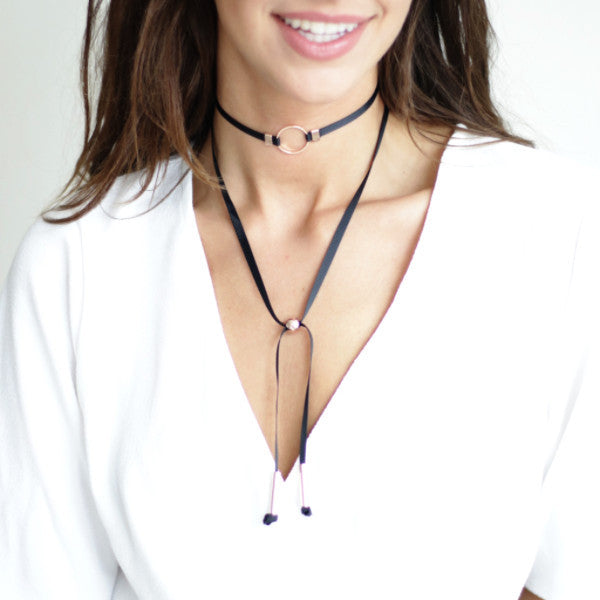 [ReinSein]ACC★AURORA BLACK RIBBON NECKLACE Amazon.com: Stylish Black Ribbon Necklace Elegant Imitation