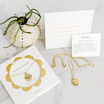 Blessed - 24 Karat Gold Plated Coin Dainty Necklace